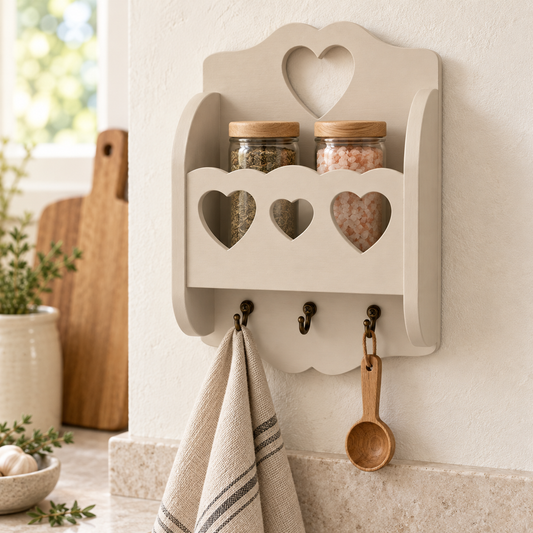 Appendino Cashmere ambientato in cucina con barattoli e strofinaccio