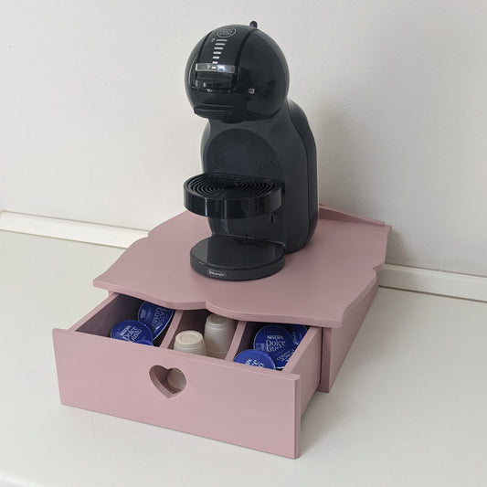 Cassetto porta cialde caffè shabby chic artigianale