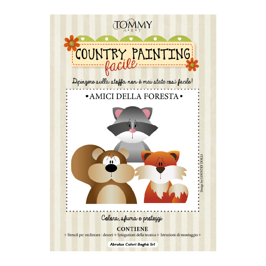 Stencil Country Painting Amici della Foresta