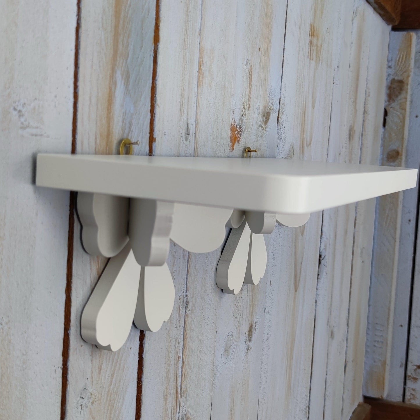 Mensola Artigianale con Fiocchi in stile Shabby Chic