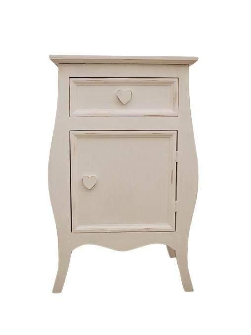 Comodino artigianale shabby chic apertura destra