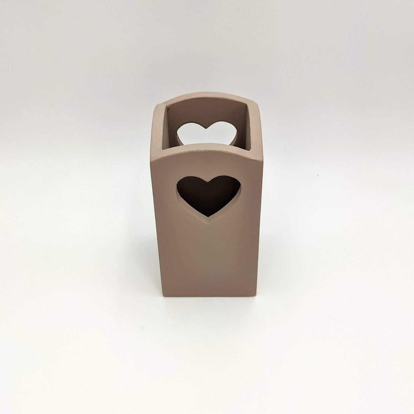 Porta Mestoli in legno Artigianale con intarsio a Cuore