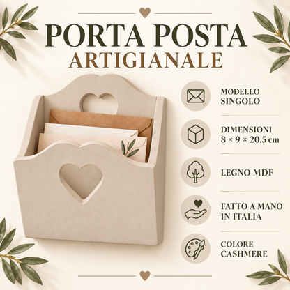 Porta posta artigianale singolo Cashmere - infografica