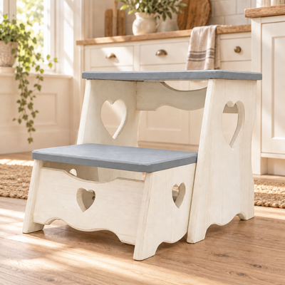 Top Grigio Azzurro / corpo Bianco Antico