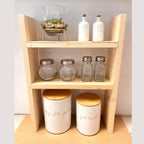 Mensola cucina da appoggio porta spezie e barattoli artigianale Klara stile boho-nordico