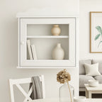 Armadietto vetrina da parete con ante e ripiano