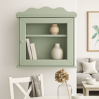 Armadietto vetrina da parete con ante e ripiano