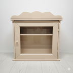 Armadietto vetrina da parete con ante e ripiano