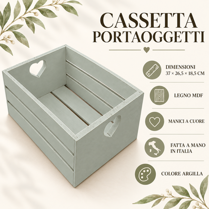 Cassetta portaoggetti Domeahome Argilla - infografica