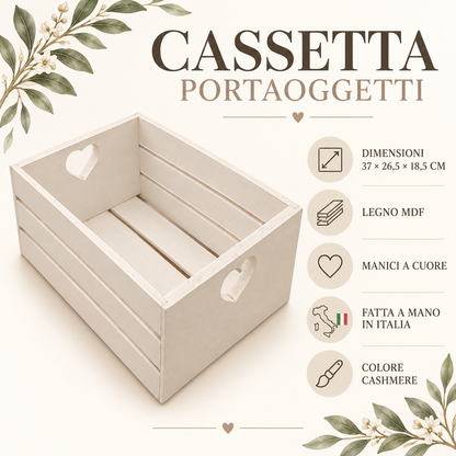 Cassetta portaoggetti Domeahome Cashmere - infografica