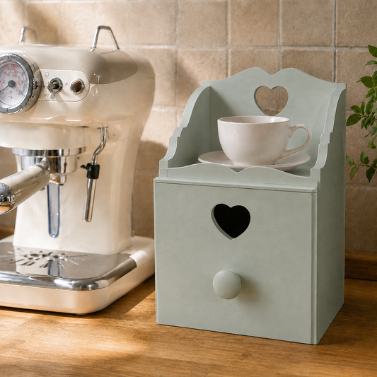 Porta cialde caffè artigianale 1 cassetto - Argilla