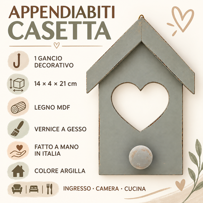 Infografica Appendiabiti Casetta Domeahome Argilla