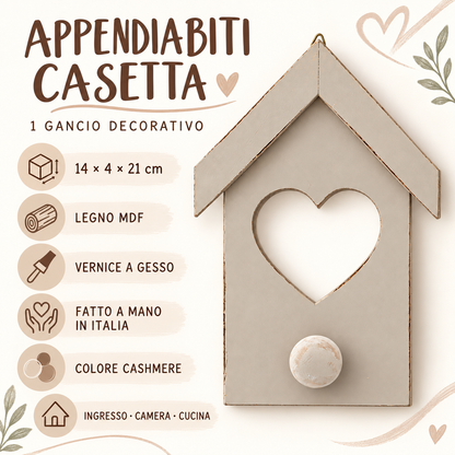Infografica Appendiabiti Casetta Domeahome Cashmere