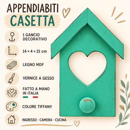 Infografica Appendiabiti Casetta Domeahome Tiffany