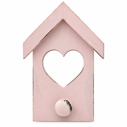 Appendiabiti Casetta Domeahome Rosa Confetto su sfondo bianco