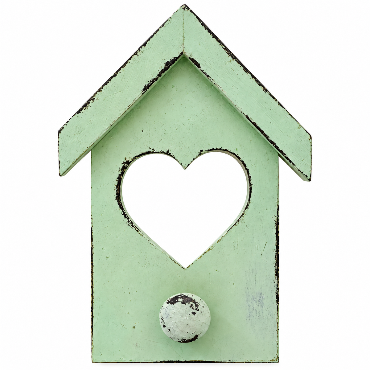 Appendiabiti Casetta Domeahome Verde Vintage su sfondo bianco