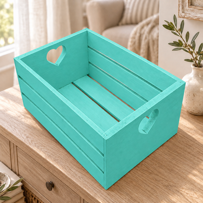 Cassetta artigianale a cuore Domeahome - Tiffany in ambientazione