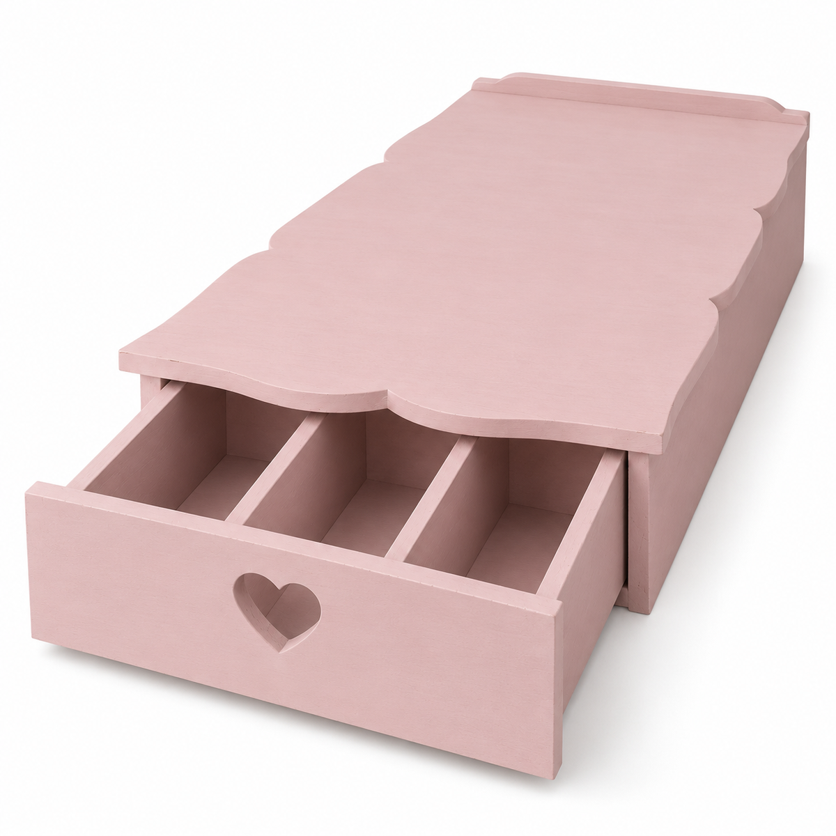 Cassetto porta cialde Domeahome 26 x 46 x 13 cm Rosa Antico su sfondo bianco