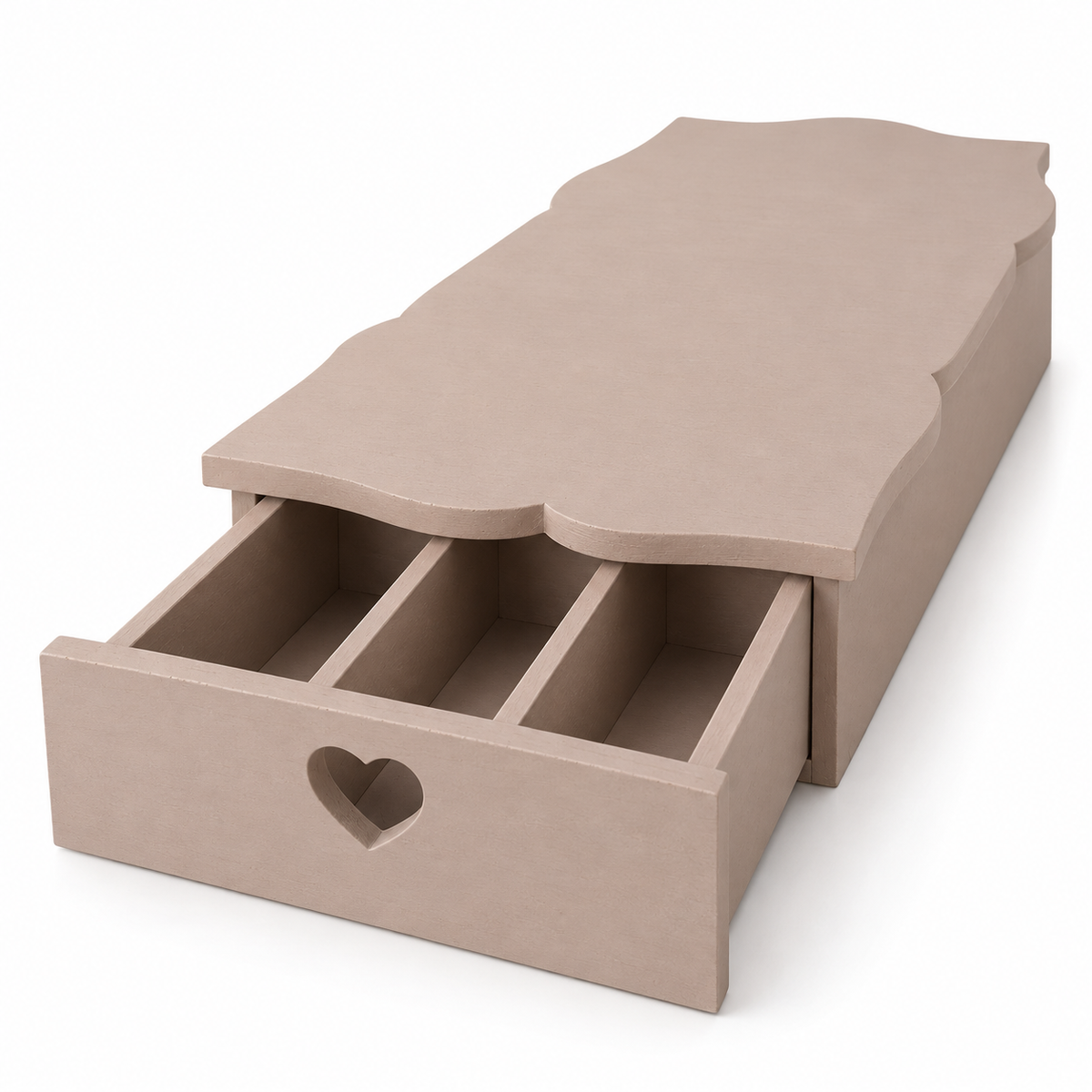 Cassetto porta cialde Domeahome 26 x 46 x 13 cm Tortora su sfondo bianco