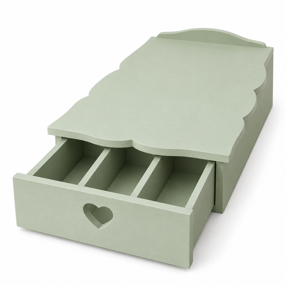 Cassetto porta cialde Domeahome 26 x 46 x 13 cm Verde Vintage su sfondo bianco