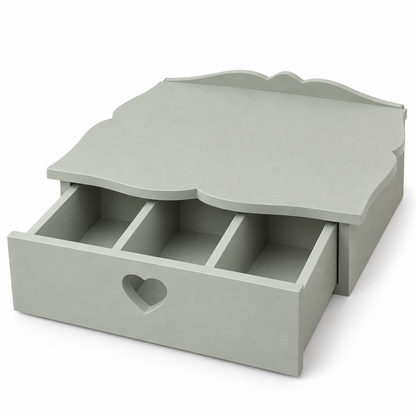 Cassetto porta cialde Domeahome 35,5 x 34 x 13 cm Argilla su sfondo bianco