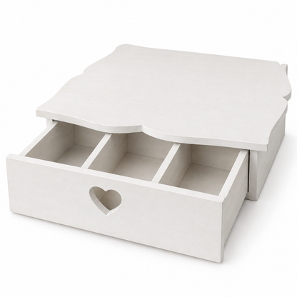 Cassetto porta cialde Domeahome 35,5 x 34 x 13 cm Bianco su sfondo bianco