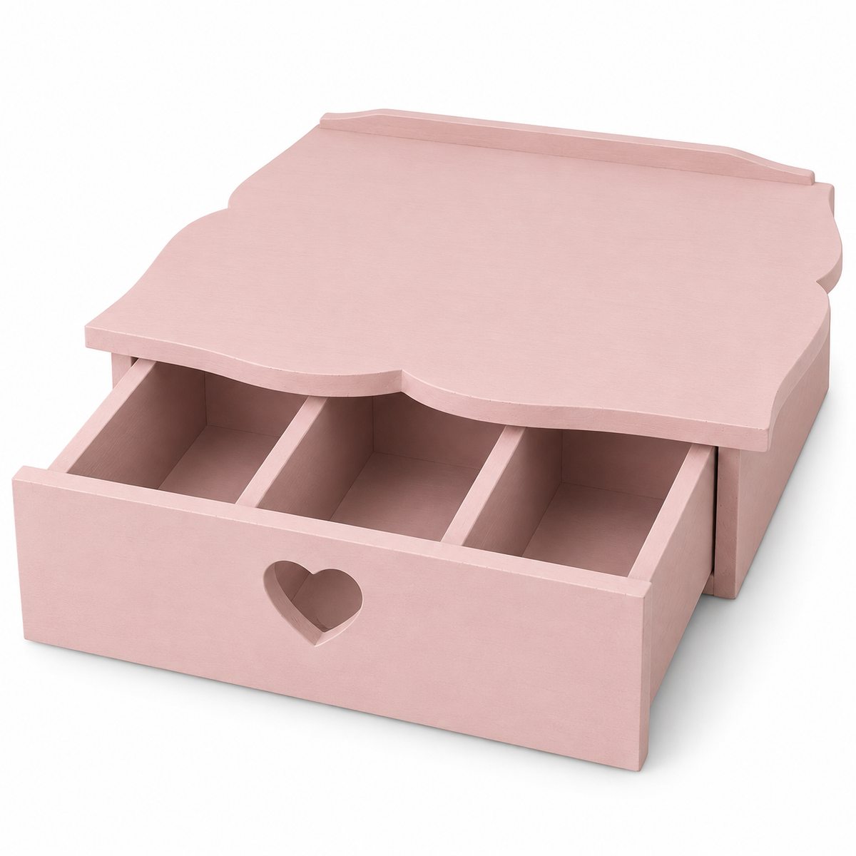 Cassetto porta cialde Domeahome 35,5 x 34 x 13 cm Rosa Antico su sfondo bianco