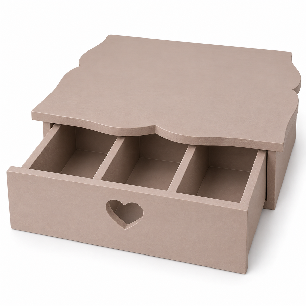 Cassetto porta cialde Domeahome 35,5 x 34 x 13 cm Tortora su sfondo bianco