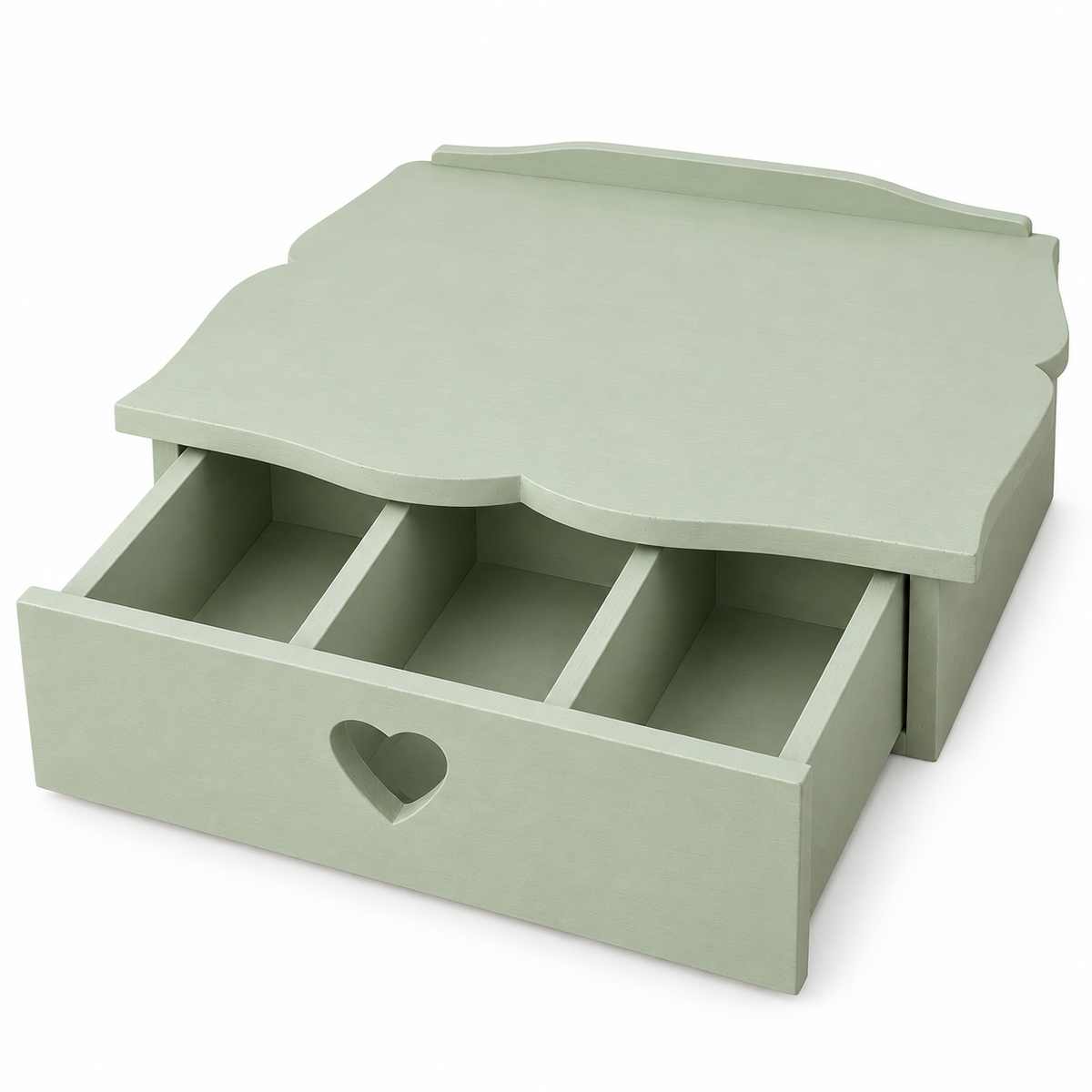 Cassetto porta cialde Domeahome 35,5 x 34 x 13 cm Verde Vintage su sfondo bianco