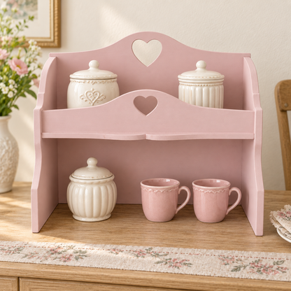 Mobiletto porta barattoli Rosa Antico da 43 cm