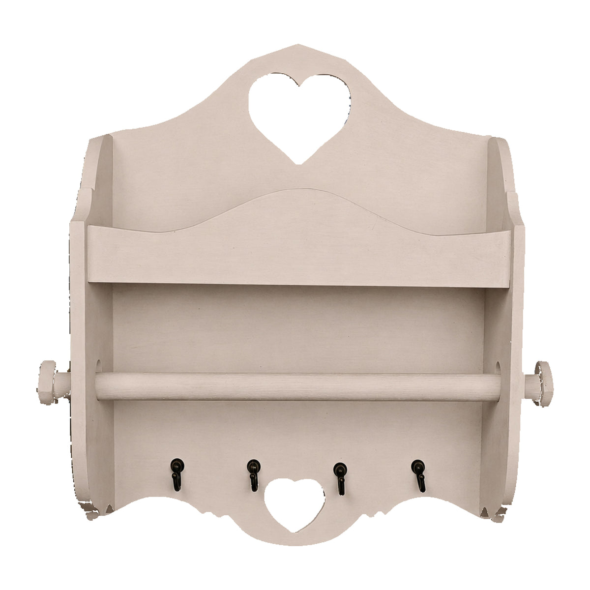 Portarotolo e portaspezie artigianale Domeahome con ganci colore Cashmere – foto originale scontornata su bianco