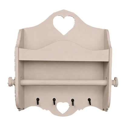 Portarotolo e portaspezie artigianale Domeahome con ganci colore Cashmere – foto originale scontornata su bianco
