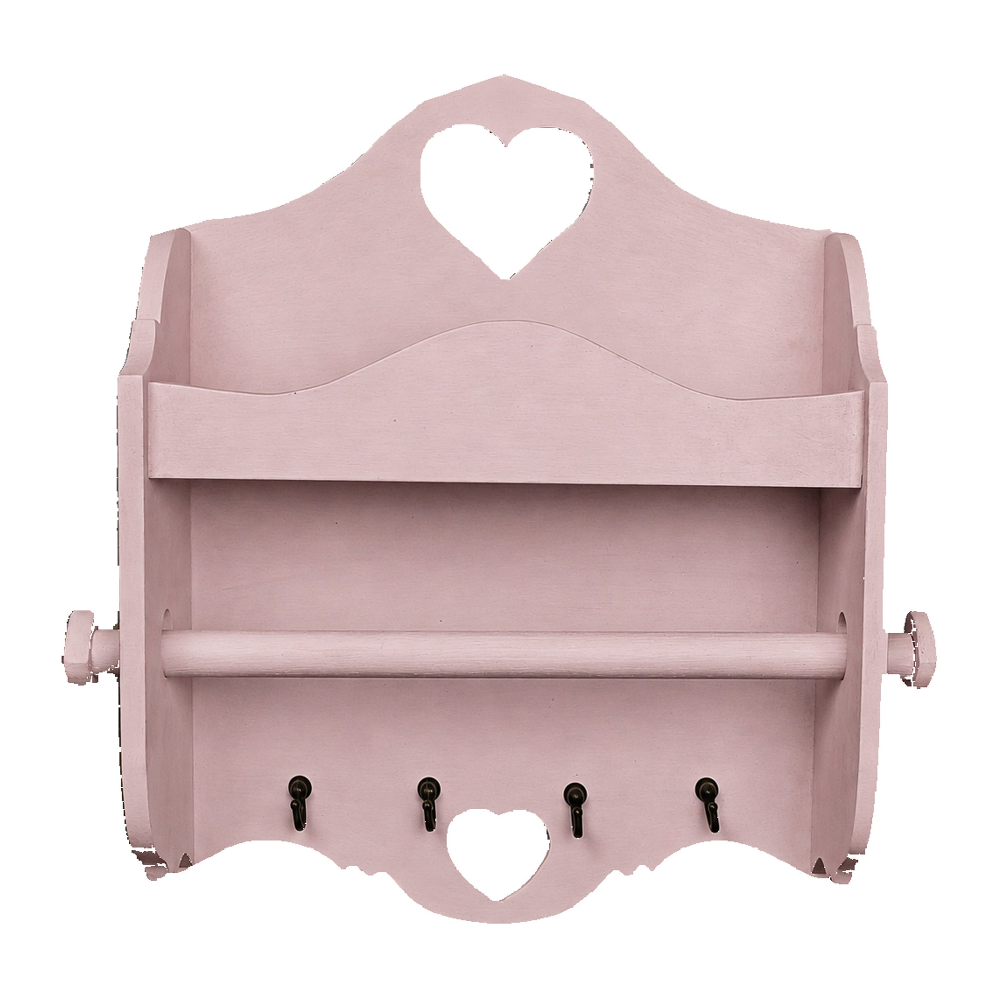 Portarotolo e portaspezie artigianale Domeahome con ganci colore Rosa Antico – foto originale scontornata su bianco