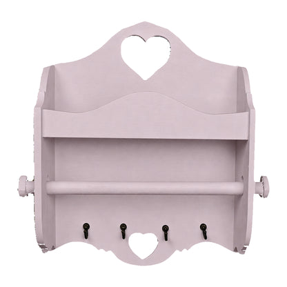 Portarotolo e portaspezie artigianale Domeahome con ganci colore Rosa Confetto – foto originale scontornata su bianco