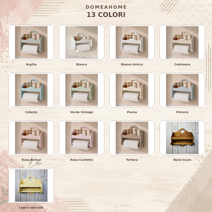 Portarotolo Domeahome - infografica 13 colori italiano