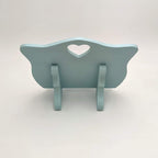 Leggio da cucina artigianale in legno con cuore intarsiato