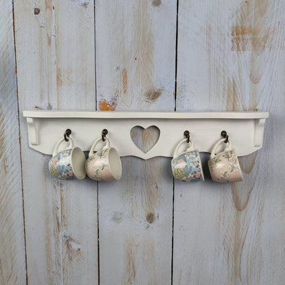 Mensola porta tazze stile shabby chic