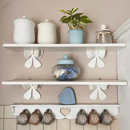 Mensola porta tazze stile shabby chic