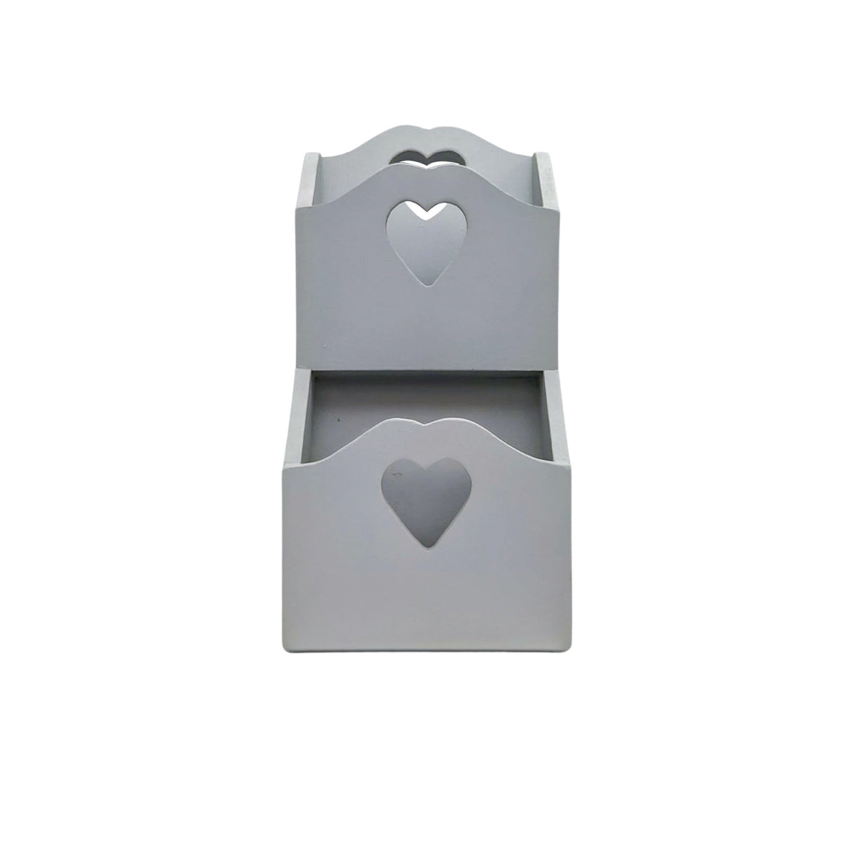 Porta posta doppio artigianale con cuore colore Argilla