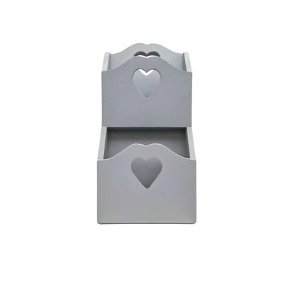 Porta posta doppio artigianale con cuore colore Argilla
