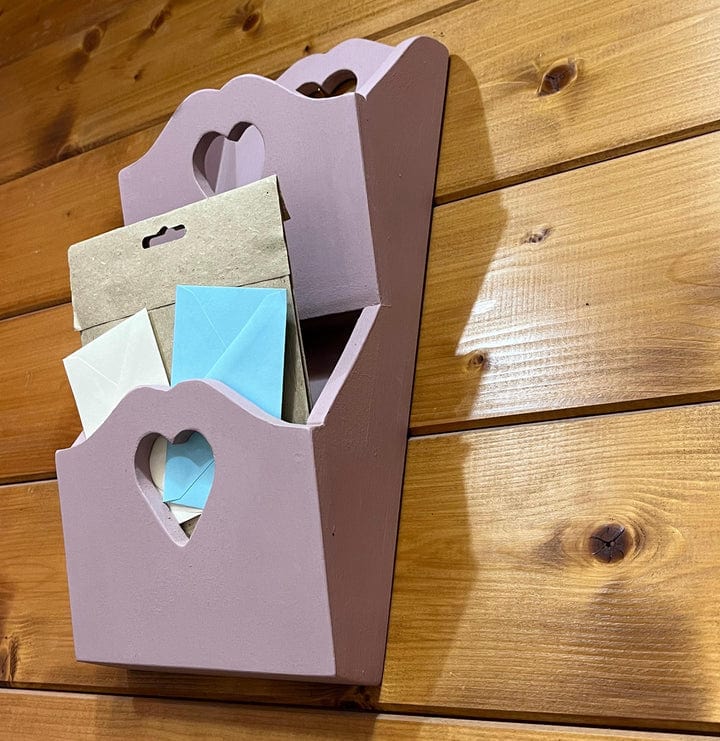 Porta posta doppio artigianale con cuore ambientato