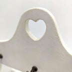 Porta tazzine caffè shabby chic artigianale in legno con 6 ganci