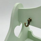 Porta tazzine caffè shabby chic artigianale in legno con 6 ganci