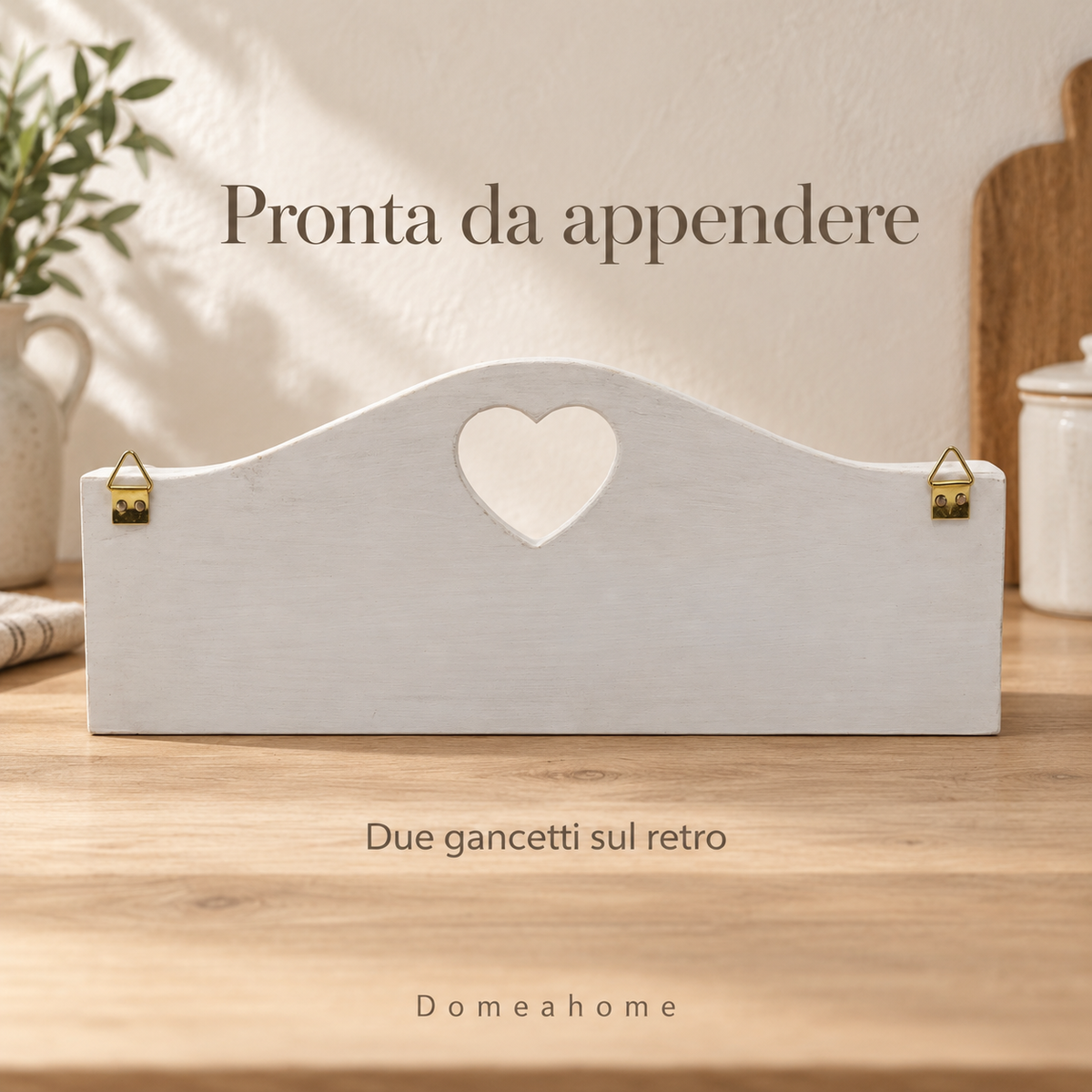 Retro della mensolina portaspezie con due gancetti per appenderla