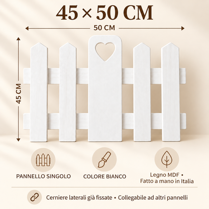 Infografica pannello staccionata Bianco 100 x 100 cm