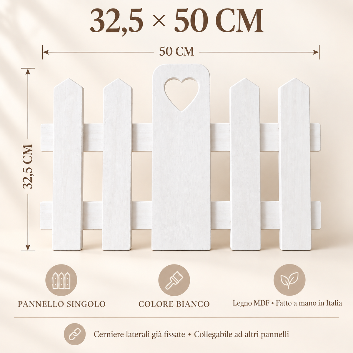 Infografica pannello staccionata Bianco 32,5 x 50 cm