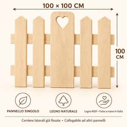Infografica pannello staccionata Legno Naturale 100 x 100 cm