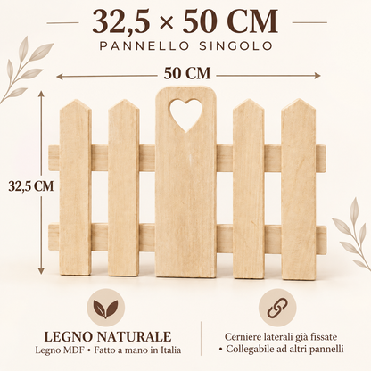 Infografica pannello staccionata Legno Naturale 32,5 x 50 cm
