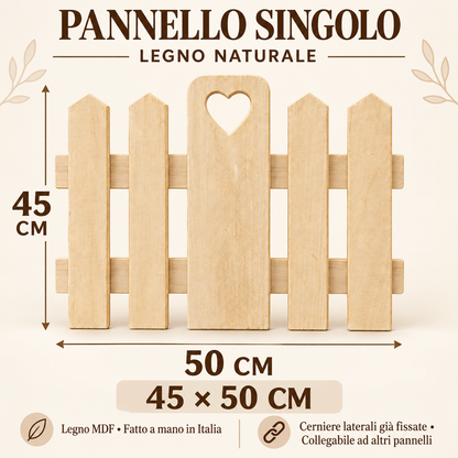 Infografica pannello staccionata Legno Naturale 45 x 50 cm