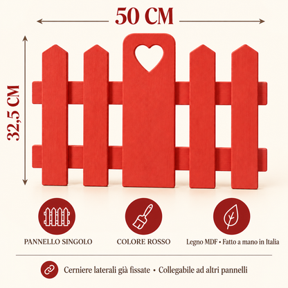Infografica pannello staccionata Rosso 32,5 x 50 cm